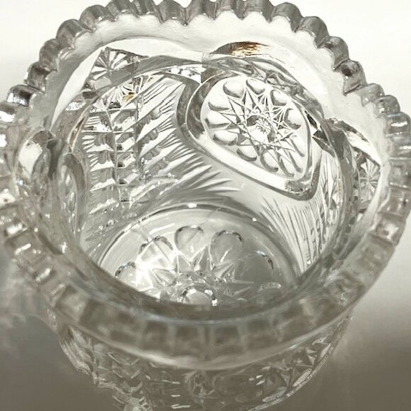 Elegant 2-Piece Clear Glass Small Trinket/Sugar Box w/Lid Starburst Designs 3" - Picture 7 of 9